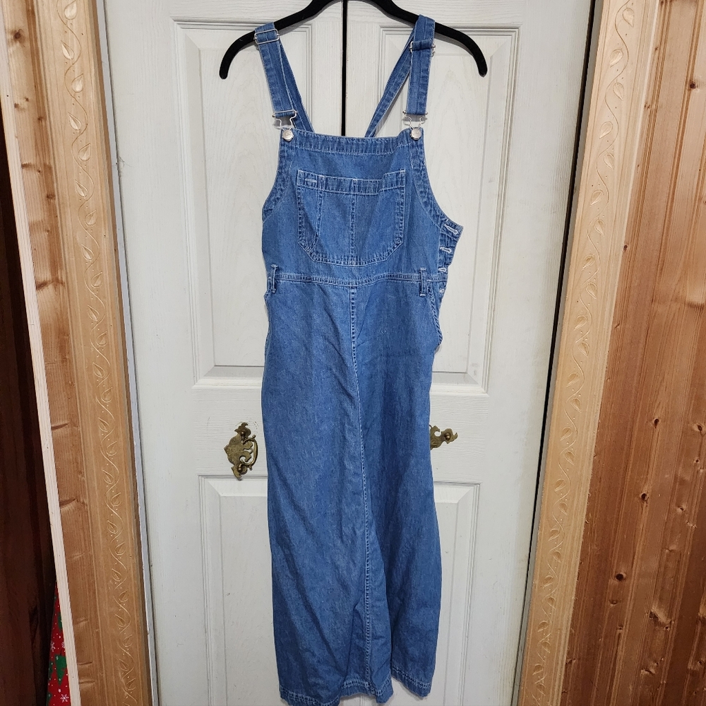Ll Bean Denim Overalls Dress - Picture 5 of 12